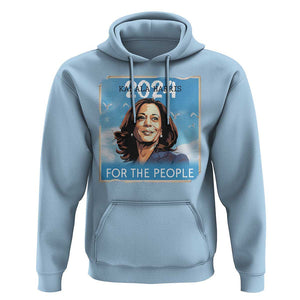Kamala 2024 Hoodie Harris For The People Freedom TS09 Light Blue Print Your Wear
