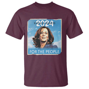 Kamala 2024 T Shirt Harris For The People Freedom TS09 Maroon Print Your Wear