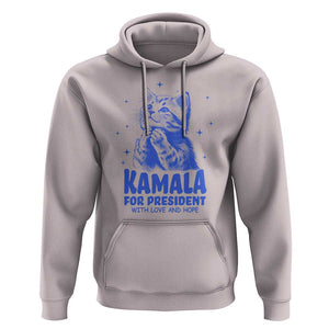 Kamala For President 2024 Hoodie With Love And Hope Cute Cat TS09 Ice Gray Print Your Wear