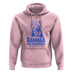 Kamala For President 2024 Hoodie With Love And Hope Cute Cat TS09 Light Pink Print Your Wear