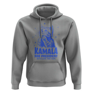 Kamala For President 2024 Hoodie With Love And Hope Cute Cat TS09 Sport Gray Print Your Wear