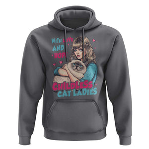 Childless Cat Ladies Hoodie With Love And Hope Cute Cat TS09 Charcoal Print Your Wear