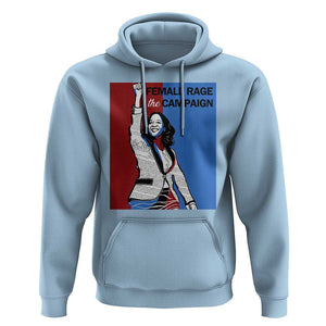 Harris 2024 Hoodie Female Rage The Campaign Kamala Support TS09 Light Blue Print Your Wear