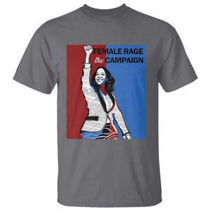 Harris 2024 T Shirt Female Rage The Campaign Kamala Support TS09 Charcoal Print Your Wear