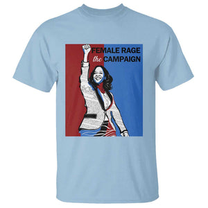 Harris 2024 T Shirt Female Rage The Campaign Kamala Support TS09 Light Blue Print Your Wear