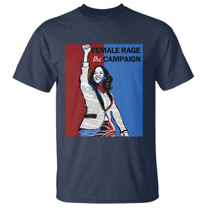 Harris 2024 T Shirt Female Rage The Campaign Kamala Support TS09 Navy Print Your Wear