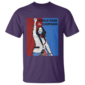 Harris 2024 T Shirt Female Rage The Campaign Kamala Support TS09 Purple Print Your Wear