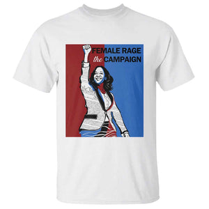 Harris 2024 T Shirt Female Rage The Campaign Kamala Support TS09 White Print Your Wear