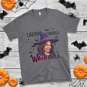 Funny Halloween Witch Harris T Shirt Light Camera Witch Smile Kamala Support TS09 Charcoal Print Your Wear