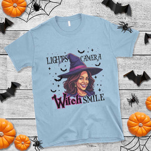 Funny Halloween Witch Harris T Shirt Light Camera Witch Smile Kamala Support TS09 Light Blue Print Your Wear