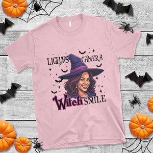 Funny Halloween Witch Harris T Shirt Light Camera Witch Smile Kamala Support TS09 Light Pink Print Your Wear