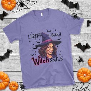 Funny Halloween Witch Harris T Shirt Light Camera Witch Smile Kamala Support TS09 Violet Print Your Wear