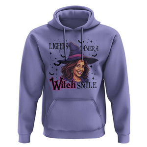 Funny Halloween Witch Harris Hoodie Light Camera Witch Smile Kamala Support TS09 Violet Print Your Wear