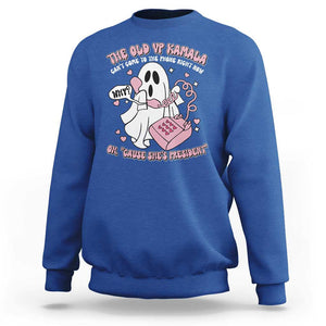 Funny Halloween Harris Sweatshirt The Old VP Kamala Can't Come To The Phone TS09 Royal Blue Print Your Wear