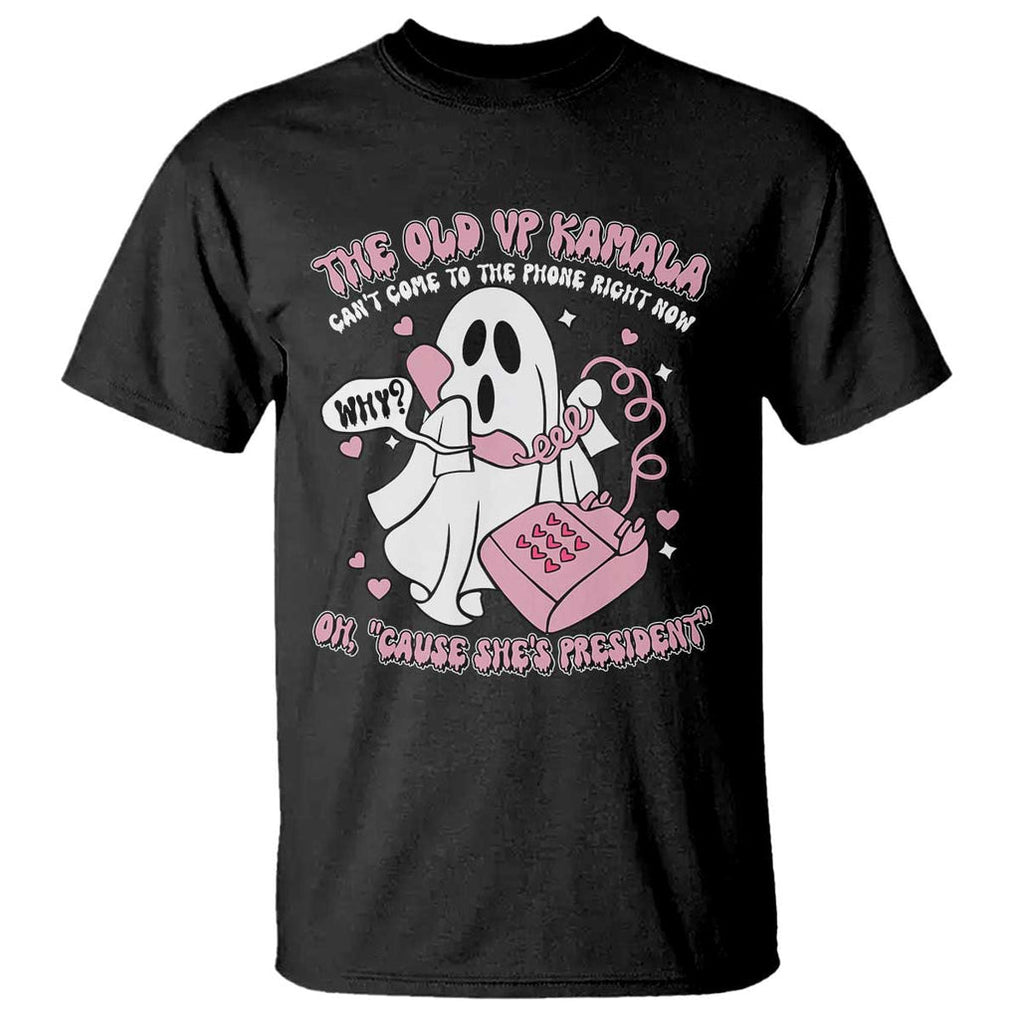 Funny Halloween Harris T Shirt The Old VP Kamala Can't Come To The Phone TS09 Black Print Your Wear