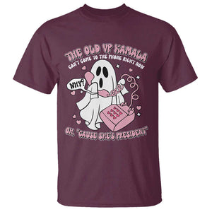 Funny Halloween Harris T Shirt The Old VP Kamala Can't Come To The Phone TS09 Maroon Print Your Wear