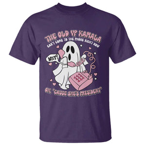 Funny Halloween Harris T Shirt The Old VP Kamala Can't Come To The Phone TS09 Purple Print Your Wear
