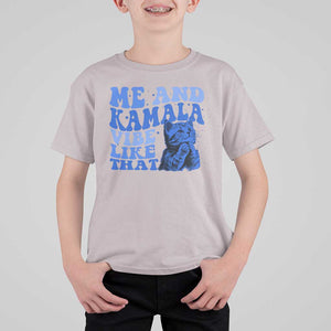 Harris 2024 T Shirt For Kid Me And Kamala Vibe Like That TS09 Ice Gray Print Your Wear