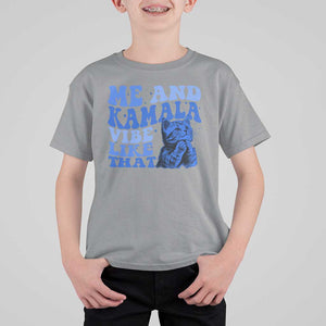 Harris 2024 T Shirt For Kid Me And Kamala Vibe Like That TS09 Sport Gray Print Your Wear