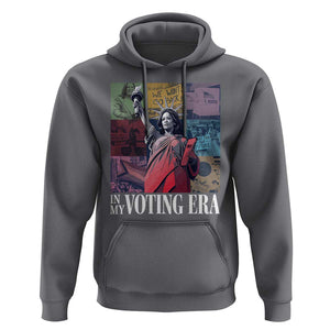 Harris 2024 Hoodie In My Voting Era Kamala Liberty Of Statue TS09 Charcoal Print Your Wear