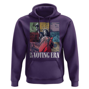 Harris 2024 Hoodie In My Voting Era Kamala Liberty Of Statue TS09 Purple Print Your Wear