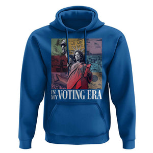 Harris 2024 Hoodie In My Voting Era Kamala Liberty Of Statue TS09 Royal Blue Print Your Wear