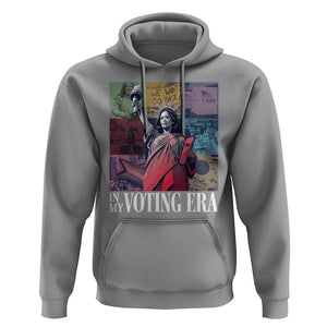 Harris 2024 Hoodie In My Voting Era Kamala Liberty Of Statue TS09 Sport Gray Print Your Wear