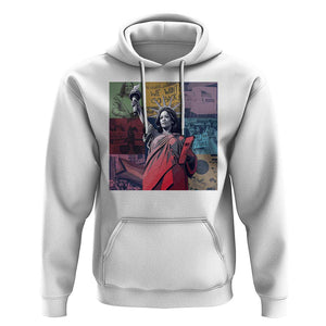 Harris 2024 Hoodie In My Voting Era Kamala Liberty Of Statue TS09 White Print Your Wear