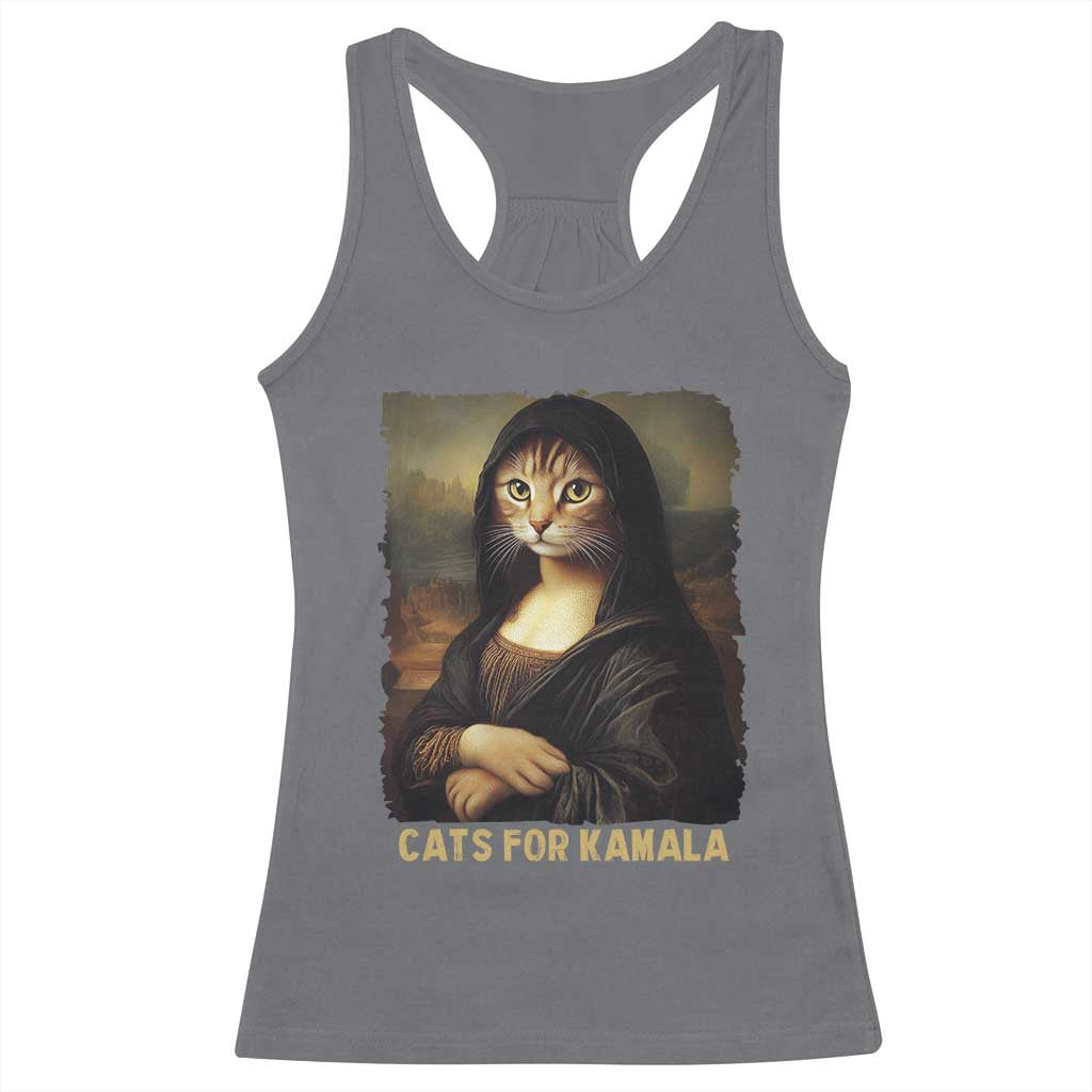 Funny Harris Cat Racerback Tank Top Cats Mona Lisa Vintage TS09 Charcoal Print Your Wear