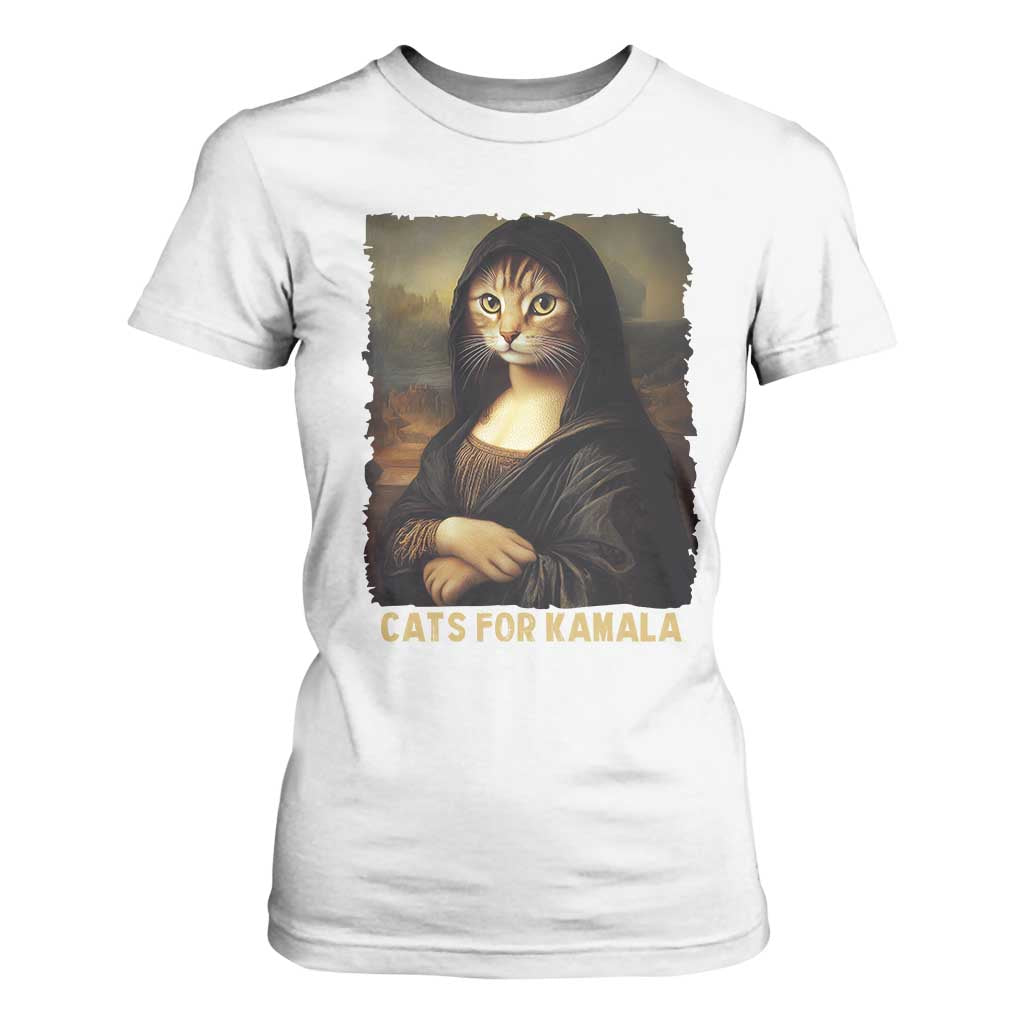 Funny Harris Cat T Shirt For Women Cats Mona Lisa Vintage TS09 White Print Your Wear