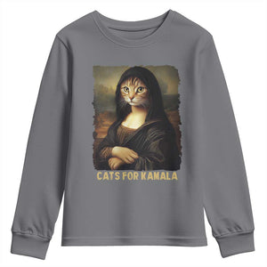 Funny Harris Cat Youth Sweatshirt Cats Mona Lisa Vintage TS09 Charcoal Print Your Wear