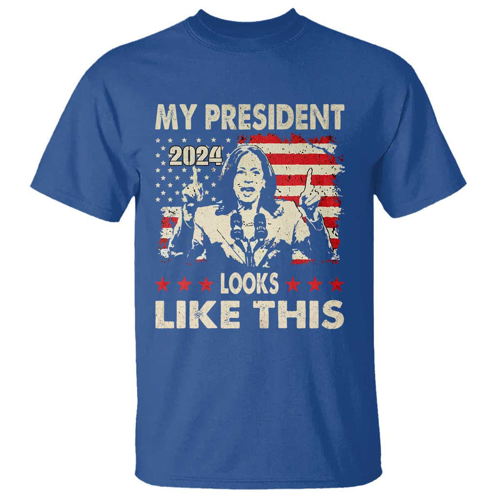 Harris 2024 T Shirt My President Looks Like This TS09 Royal Blue Print Your Wear