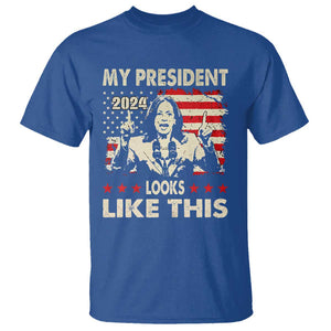 Harris 2024 T Shirt My President Looks Like This TS09 Royal Blue Print Your Wear