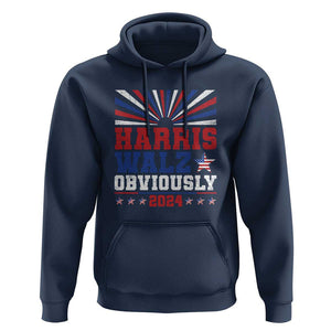 Harris Walz Obviously Hoodie US President Election 2024 TS09 Navy Print Your Wear