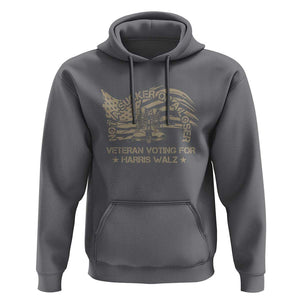Veteran For Harris Walz Hoodie I Am A Veteran Not A Sucker Or A Loser TS09 Charcoal Print Your Wear