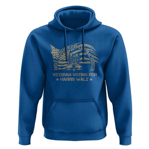 Veteran For Harris Walz Hoodie I Am A Veteran Not A Sucker Or A Loser TS09 Royal Blue Print Your Wear
