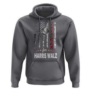 Veteran For Kamala Hoodie American Flag Harris Support President 2024 TS09 Charcoal Print Your Wear