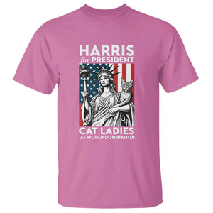 Kamala 2024 T Shirt Harris For President Cat Ladies For World Domination TS09 Azalea Print Your Wear