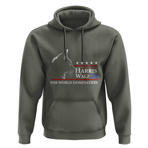 Harris Walz 2024 Hoodie For World Domination US President TS09 Military Green Print Your Wear