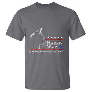 Harris Walz 2024 T Shirt For World Domination US President TS09 Charcoal Print Your Wear