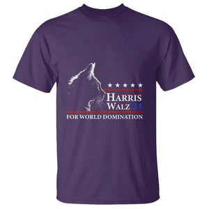 Harris Walz 2024 T Shirt For World Domination US President TS09 Purple Print Your Wear