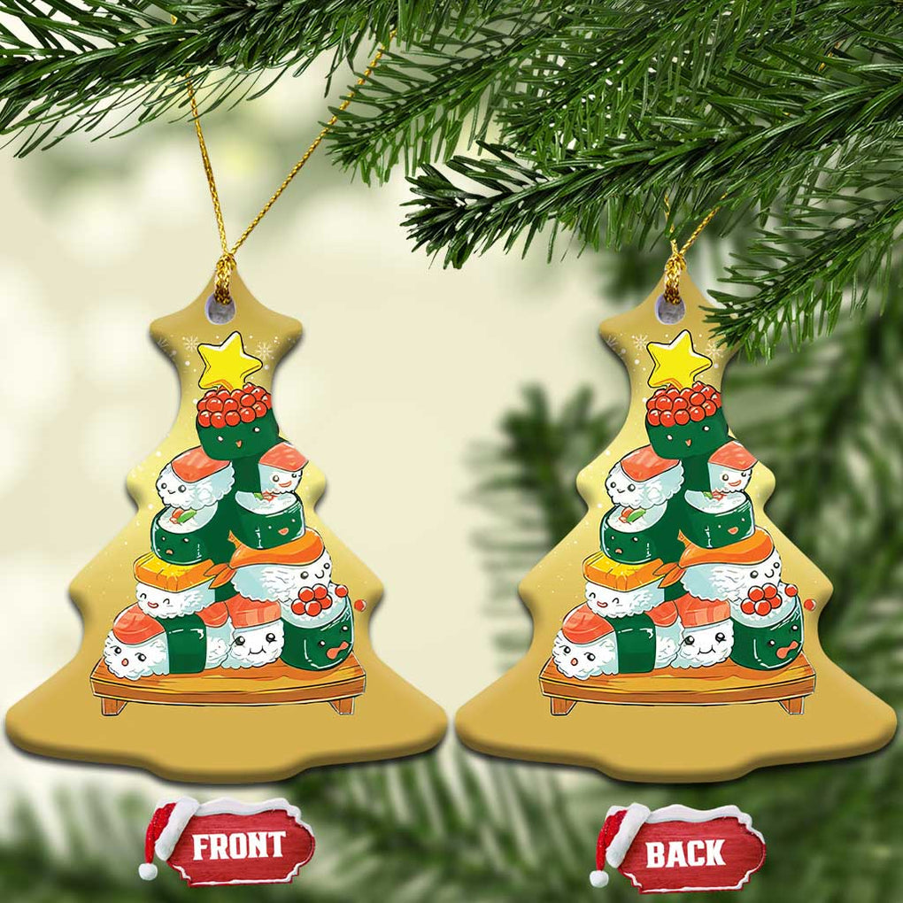 Funny Sushi Christmas Tree Christmas Ornament Cute Japanese Xmas TS09 Christmas Tree Gold Print Your Wear