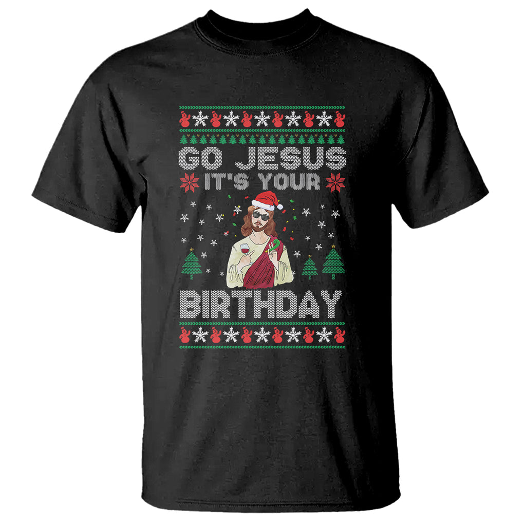 Go Jesus It's Your Birthday Funny Christmas T Shirt TS09 Dark Heather Printyourwear