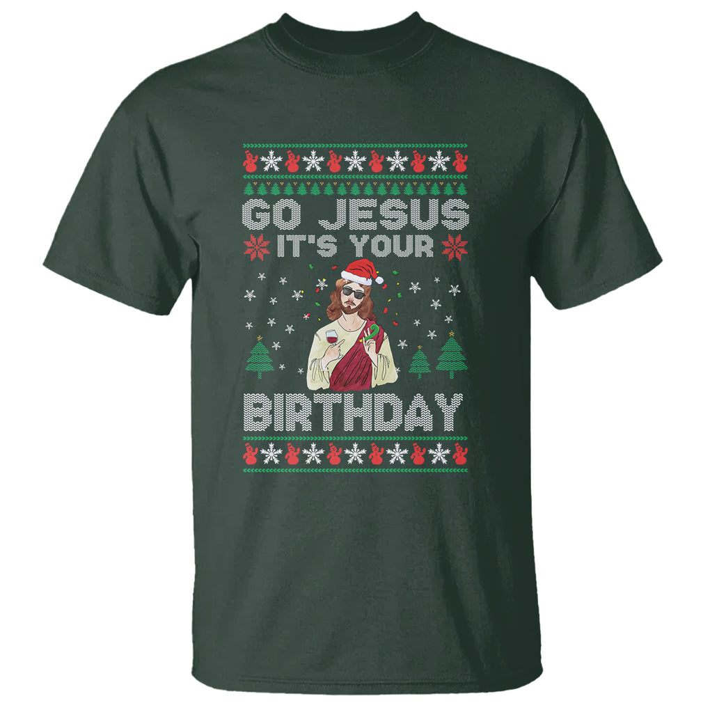 Go Jesus It's Your Birthday Funny Christmas T Shirt TS09 Printyourwear