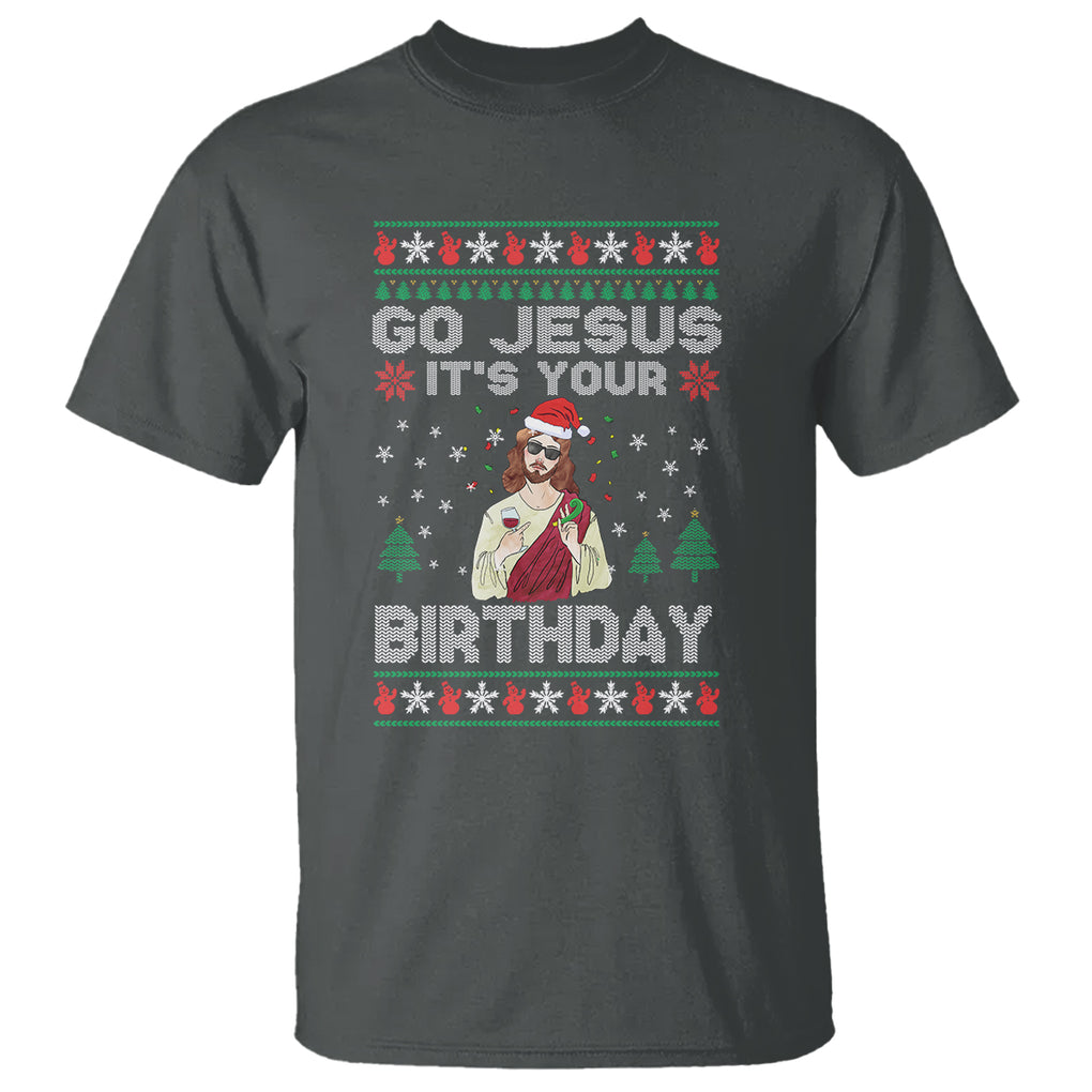 Go Jesus It's Your Birthday Funny Christmas T Shirt TS09 Printyourwear