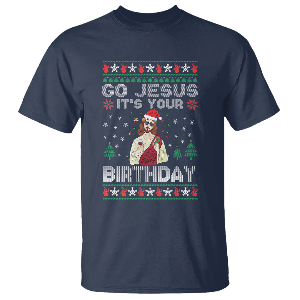 Go Jesus It's Your Birthday Funny Christmas T Shirt TS09 Printyourwear