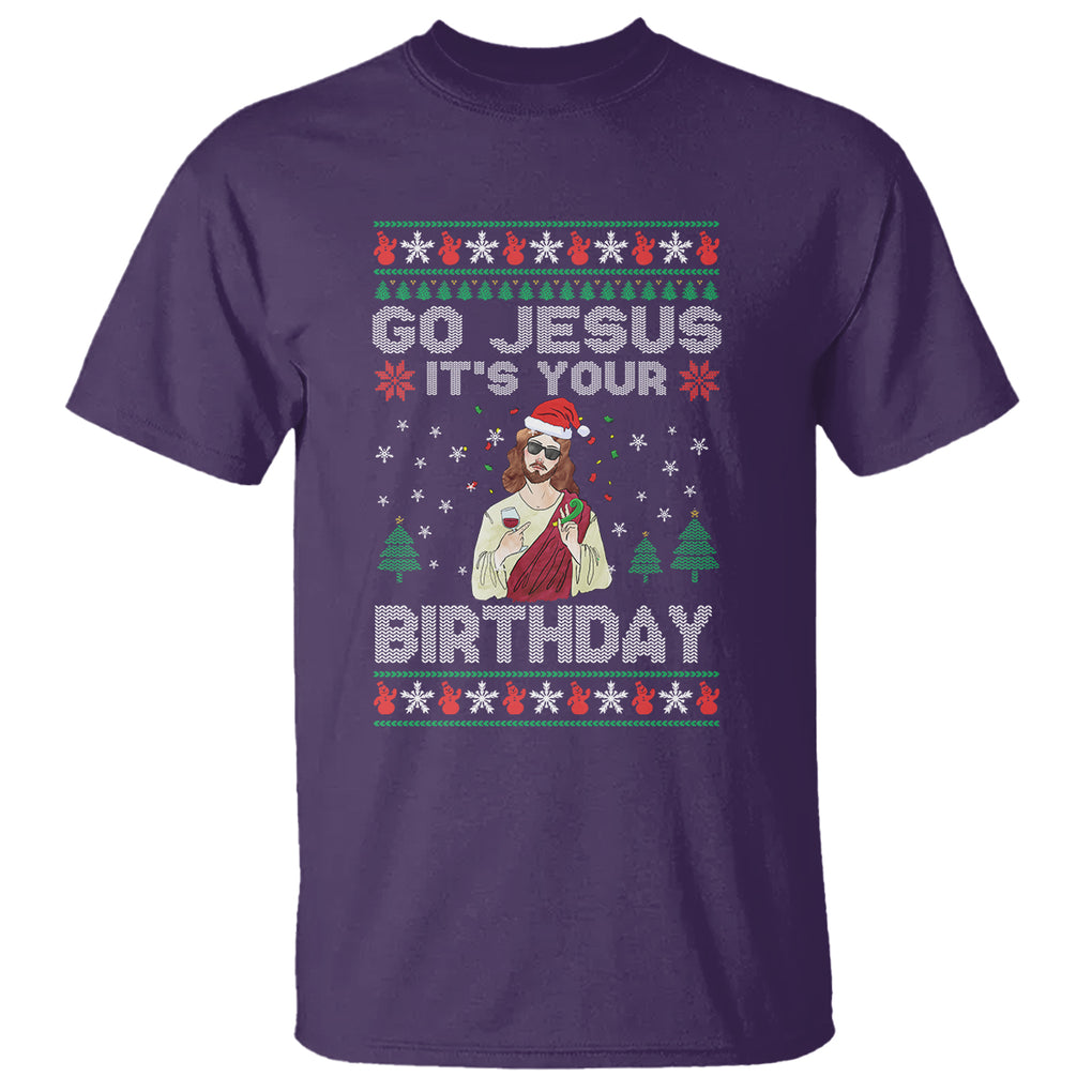Go Jesus It's Your Birthday Funny Christmas T Shirt TS09 Printyourwear