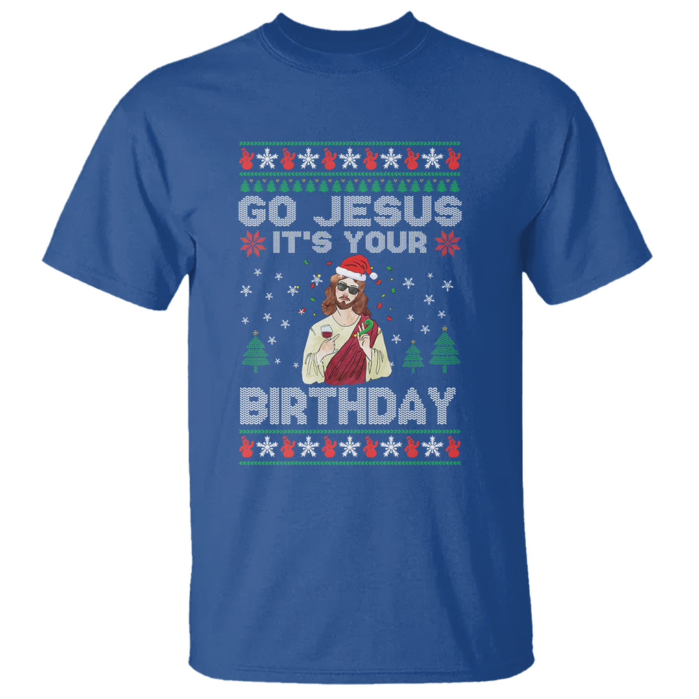 Go Jesus It's Your Birthday Funny Christmas T Shirt TS09 Printyourwear