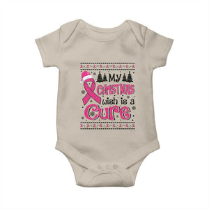 My Christmas Wish Is A Cure Breast Cancer Baby Onesie TS09 Sand Print Your Wear
