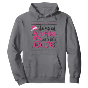 My Christmas Wish Is A Cure Breast Cancer Hoodie TS09 Charcoal Print Your Wear